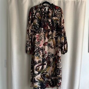 Cool Multicolor Long Sleeve Floral Dress